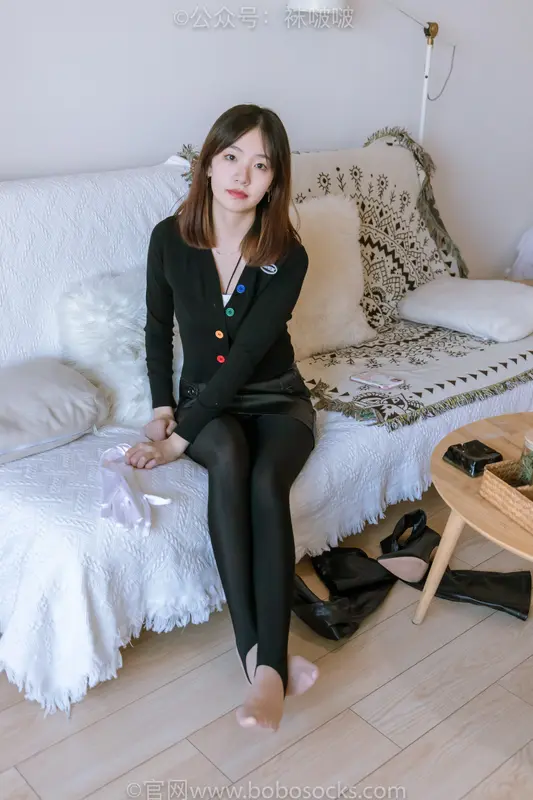 [BoBoSocks袜啵啵]NO.041 小甜豆-高跟长靴、黑色踩脚裤、肉丝 14